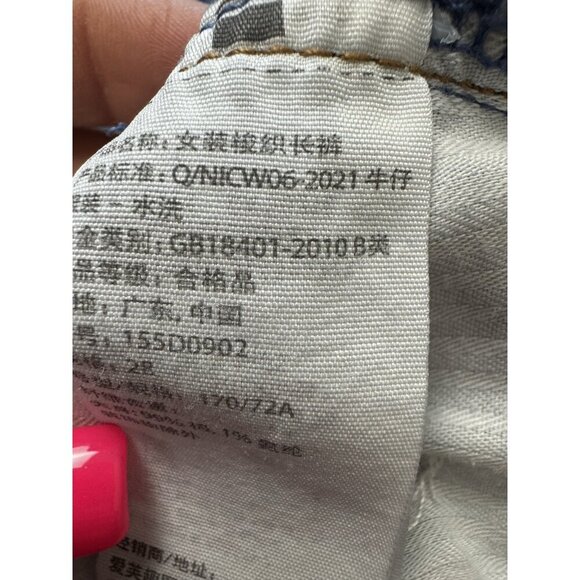 Abercrombie Skinny High Rise Jeans 28 6R Y2K Medium Split Hem Denim Clean Girl - Picture 4 of 9